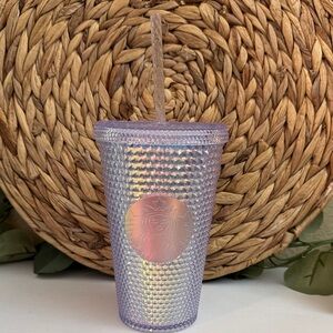 Starbucks Holographic Purple Tumbler with Straw 16 Oz